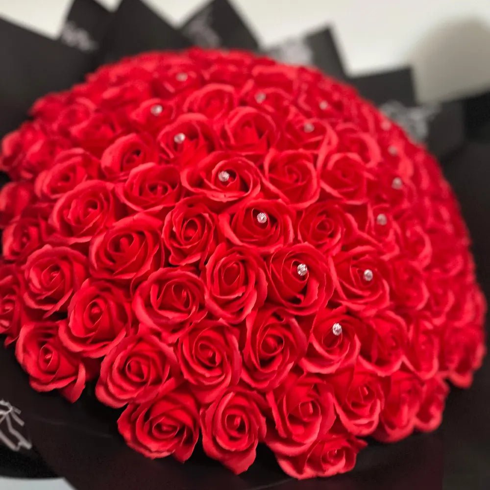 Buchet 101 Trandafiri de Săpun - Roșu - BawBaw - Cadouri WOW