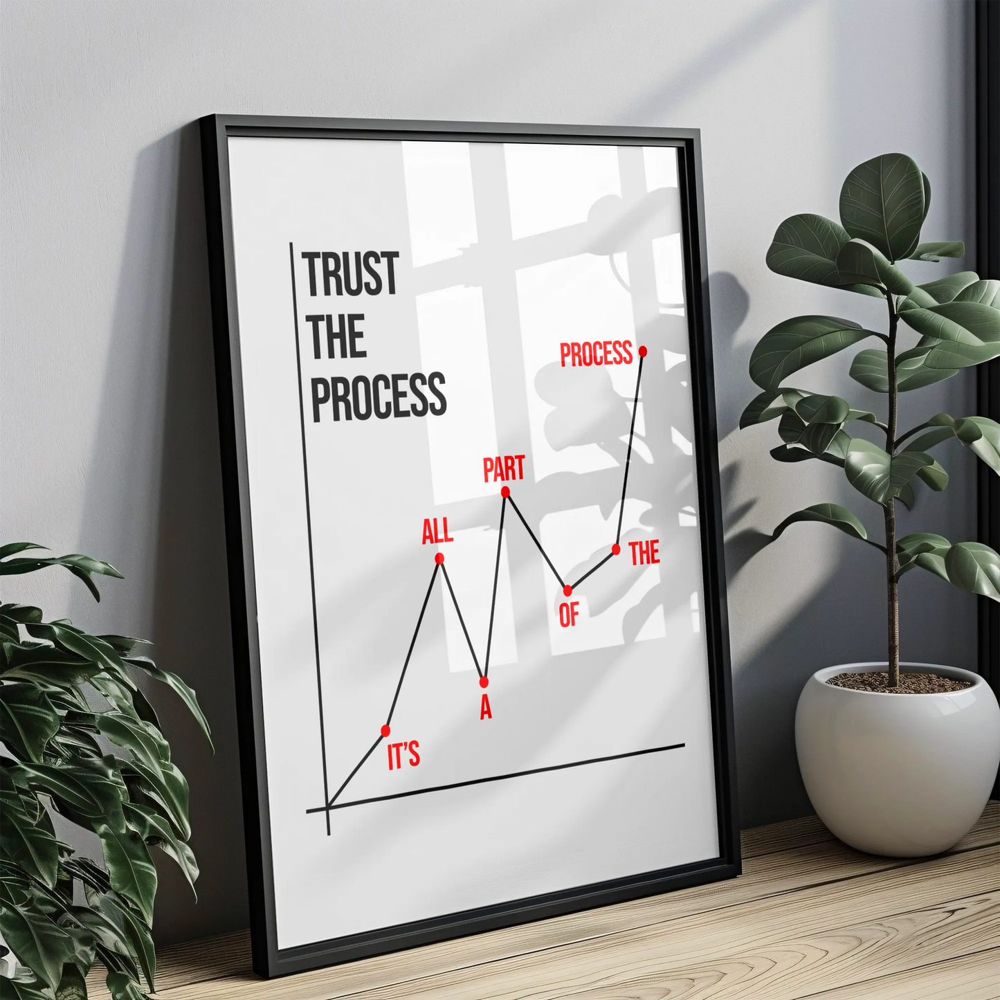 Trust the Process - Tablou Motivational în Ramă