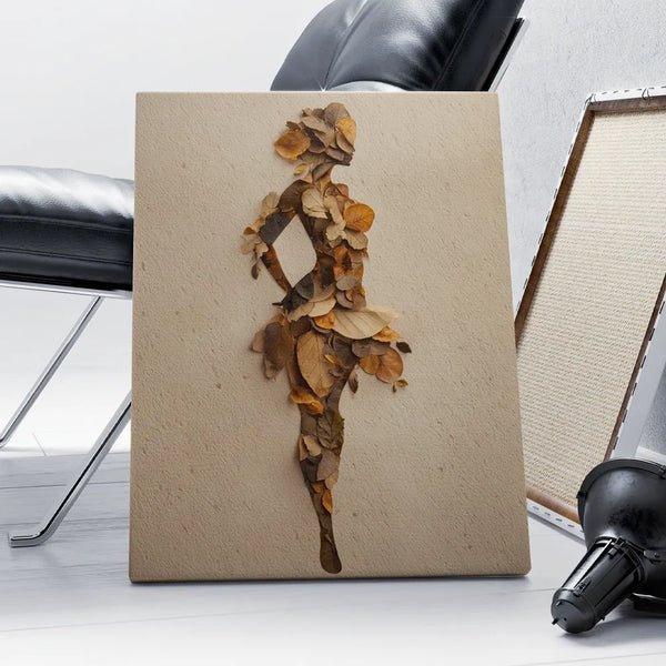 Tablou Canvas - Femeia din Frunze