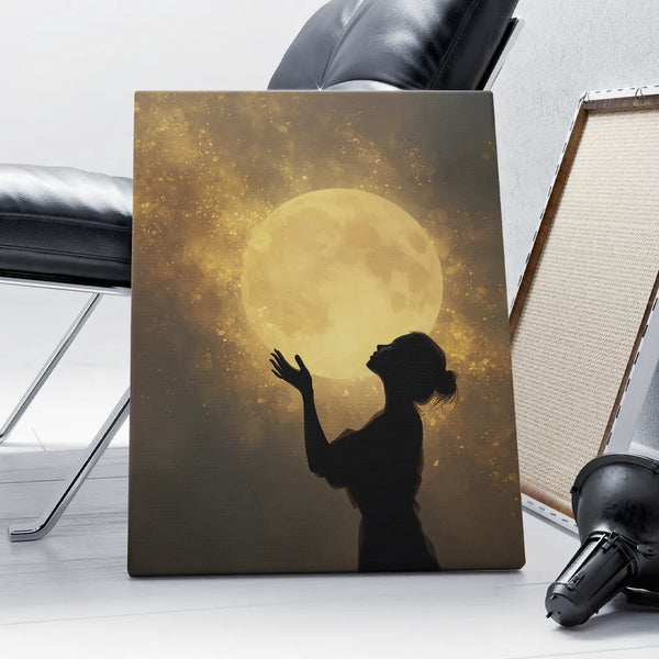 Tablou Canvas - Îmbrățișând Luna
