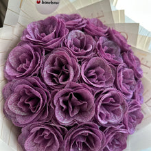 Buchet Trandafiri Sclipici - Mov