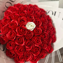 Buchet 49 Trandafiri de Săpun - Roșu (1 alb)