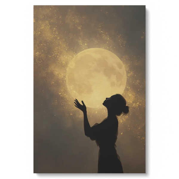 Tablou Canvas - Îmbrățișând Luna