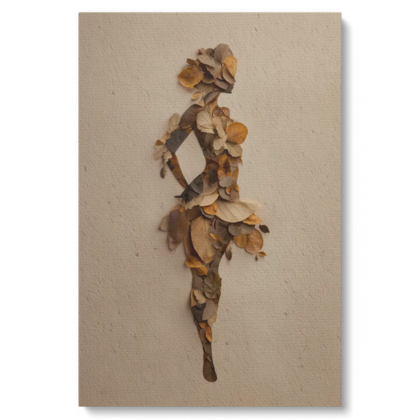 Tablou Canvas - Femeia din Frunze