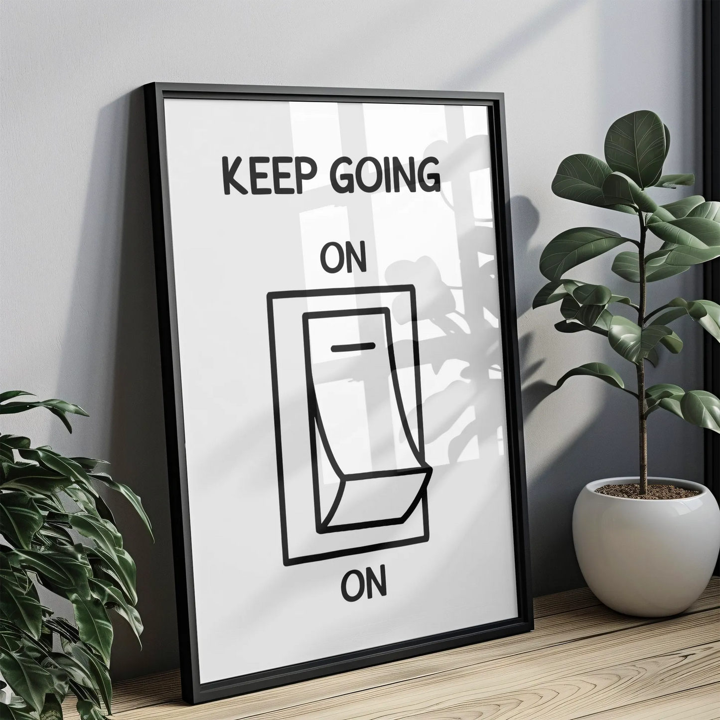 Keep Going On - Tablou Motivational în Ramă