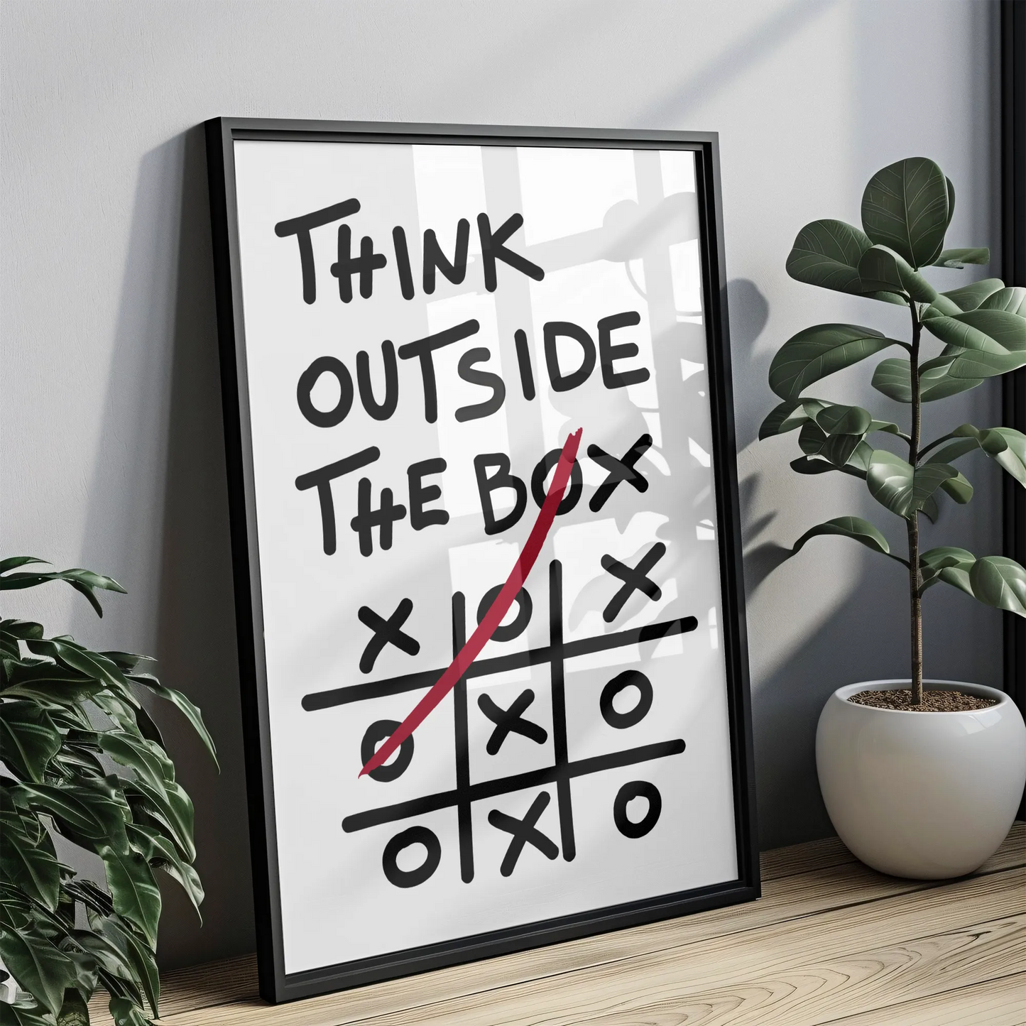 Outside the Box - Tablou Motivational în Ramă