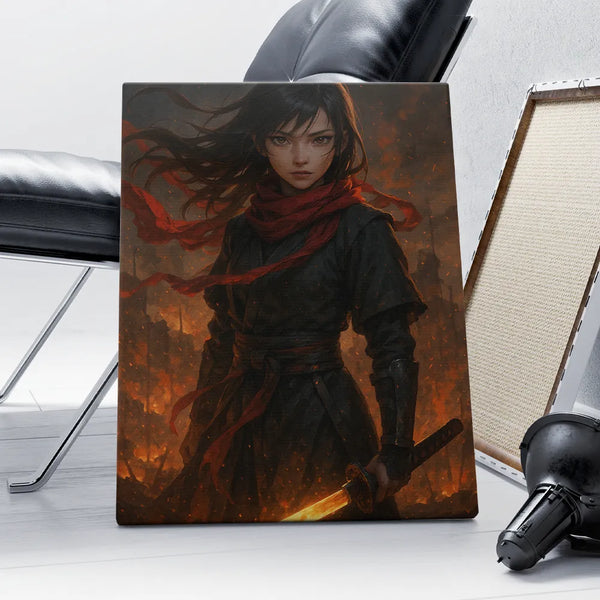 Tablou Canvas - Firesword Girl