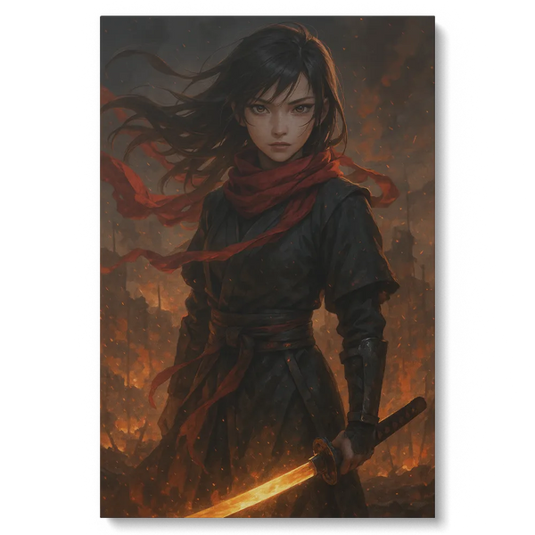 Tablou Canvas - Firesword Girl