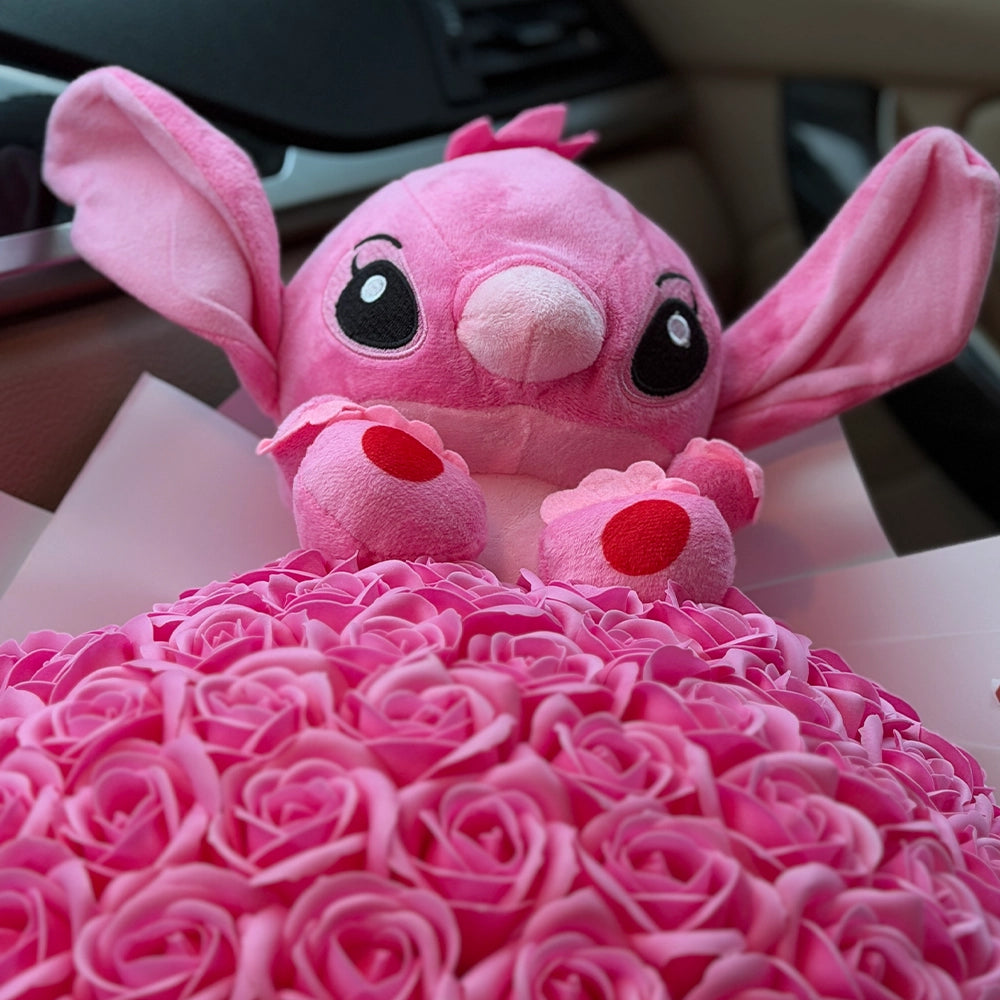 Buchet 101 Trandafiri + Angel - Pink Love