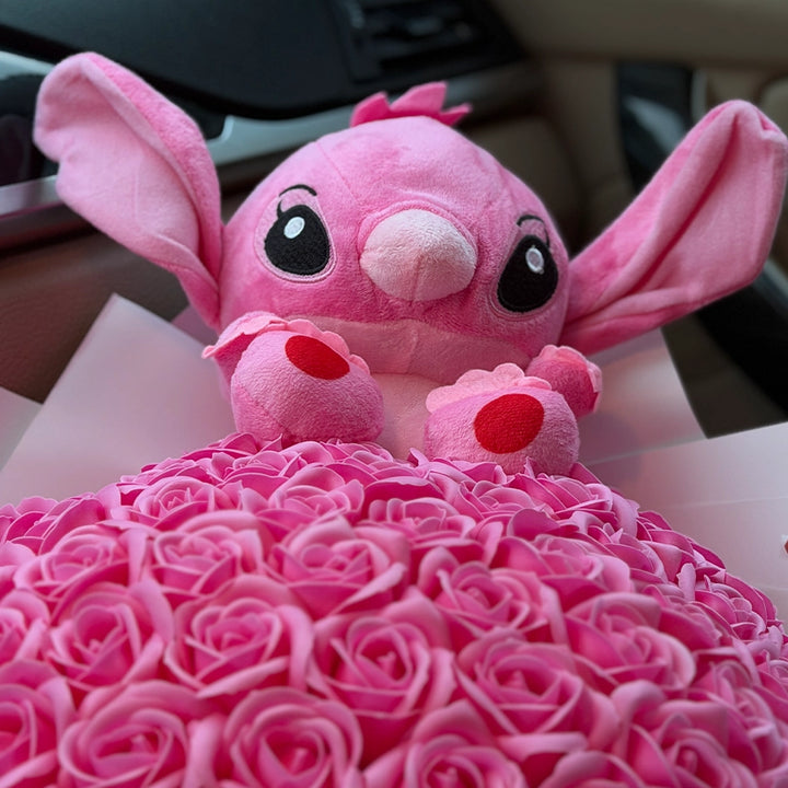 Buchet 101 Trandafiri + Angel - Pink Love