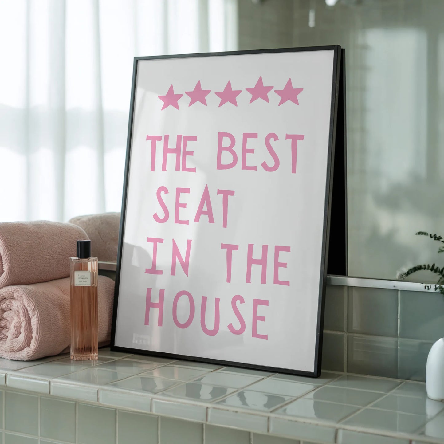 The Best Seat - Tablou pentru Baie în Ramă