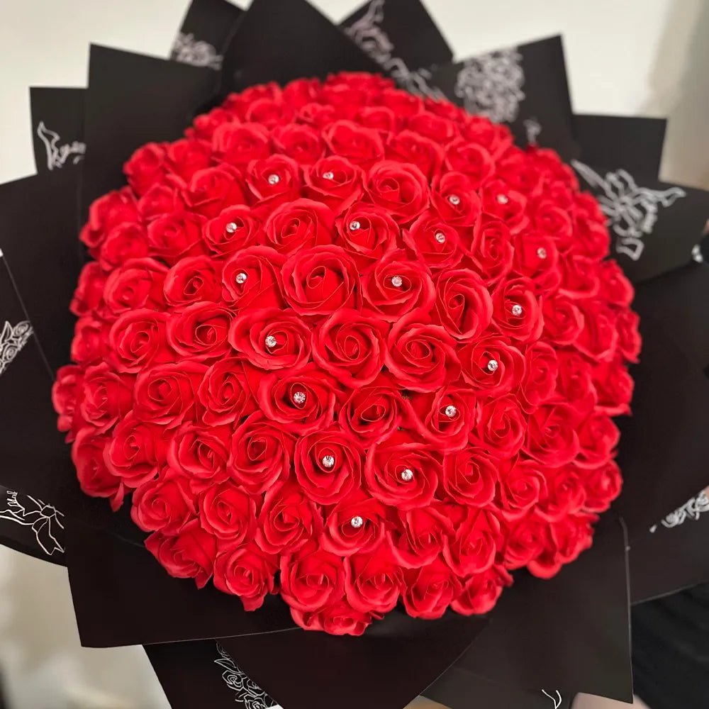 Buchet 101 Trandafiri de Săpun - Roșu - BawBaw - Cadouri WOW