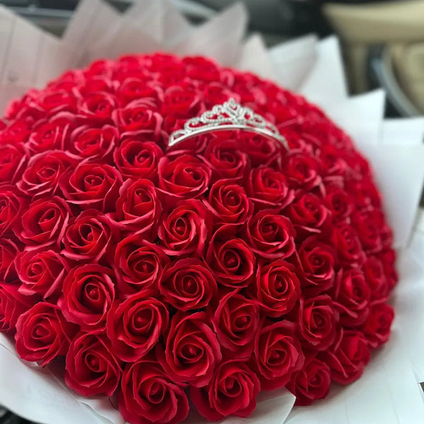 Buchet 101 Trandafiri de Săpun - Roșu - BawBaw - Cadouri WOW