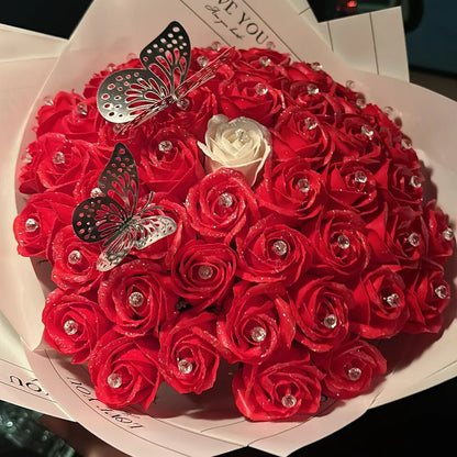 Buchet 49 Trandafiri de Săpun - Roșu - BawBaw - Cadouri WOW