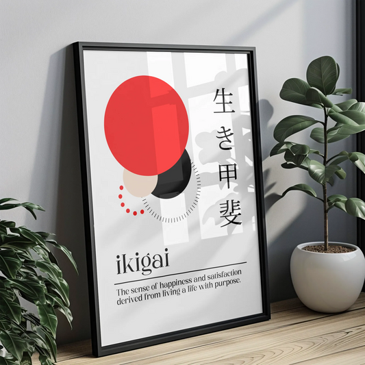 Ikigai - Tablou Motivational în Ramă