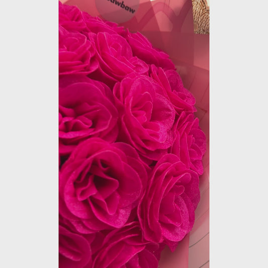 Buchet Trandafiri Sclipici - Roz Intens