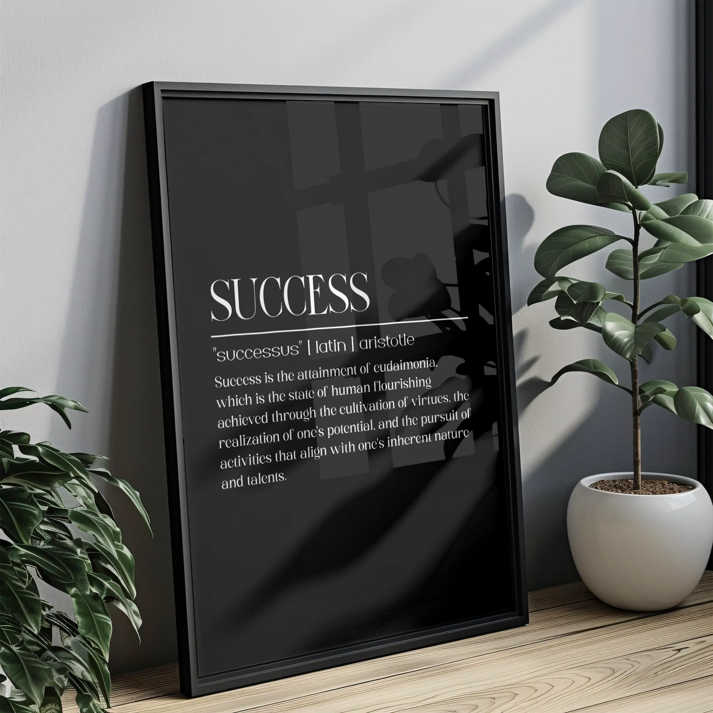 Success Black - Tablou Motivational în Ramă