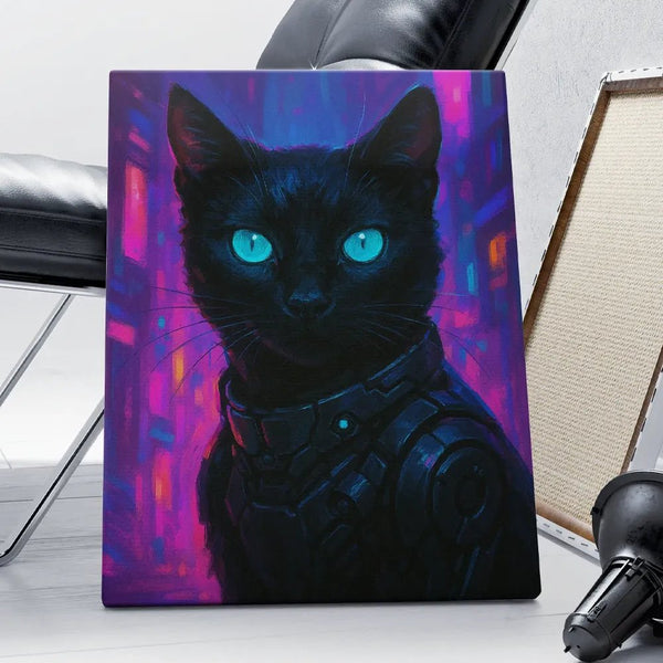 Tablou Canvas - Cyber Cat - BawBaw - Cadouri WOW