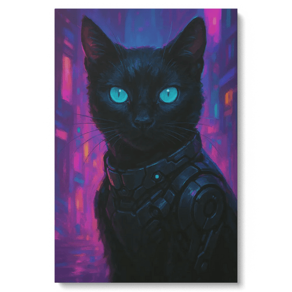 Tablou Canvas - Cyber Cat - BawBaw - Cadouri WOW