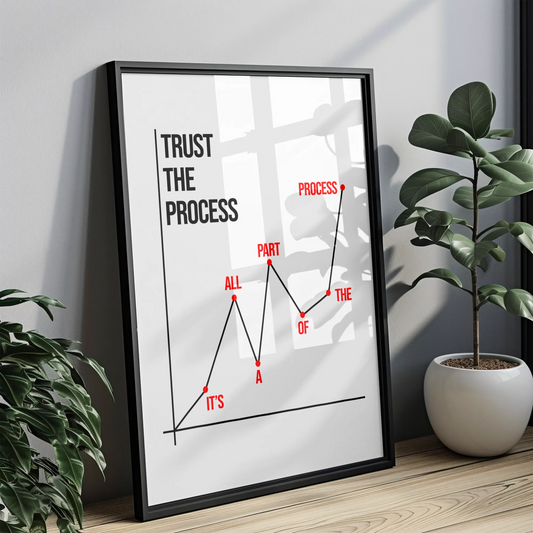 Trust the Process - Tablou Motivational în Ramă