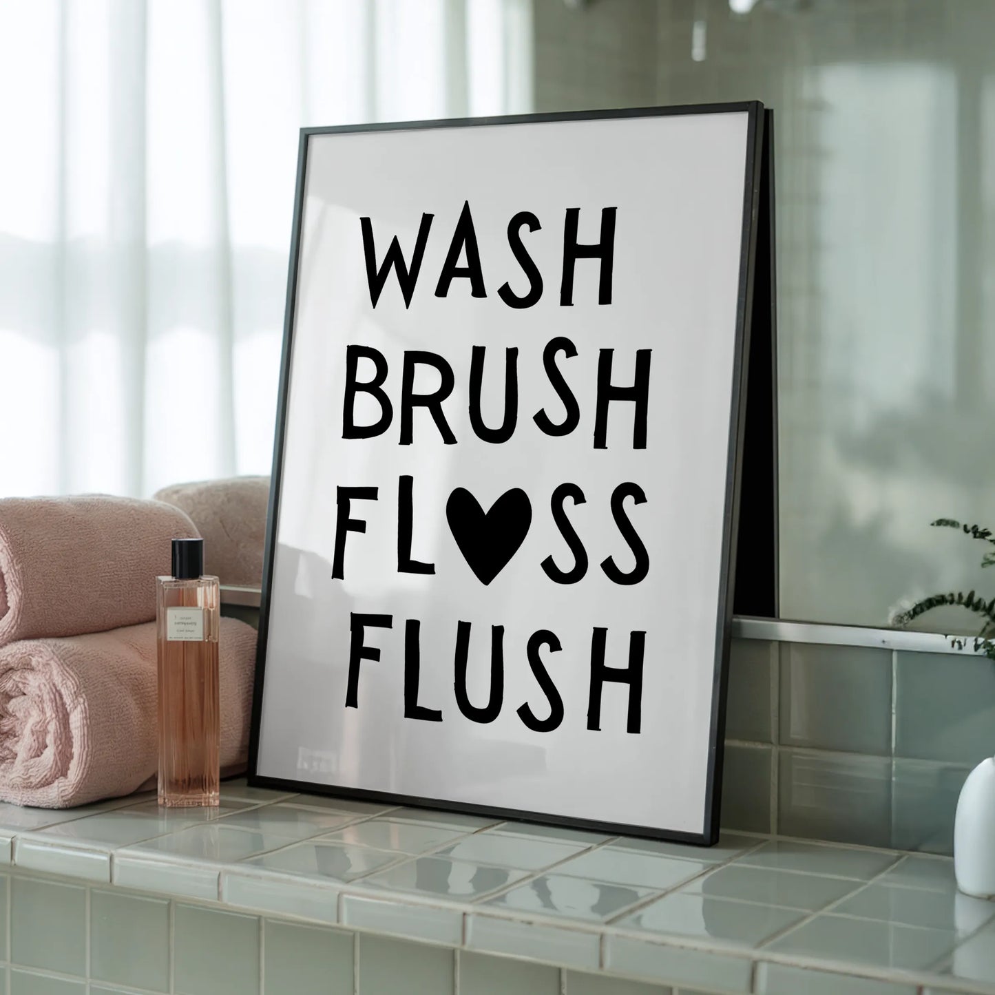 Wash, Brush - Tablou pentru Baie în Ramă