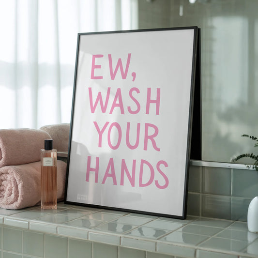 Wash your Hands - Tablou pentru Baie în Ramă