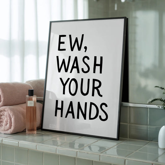 Wash your Hands - Tablou pentru Baie în Ramă